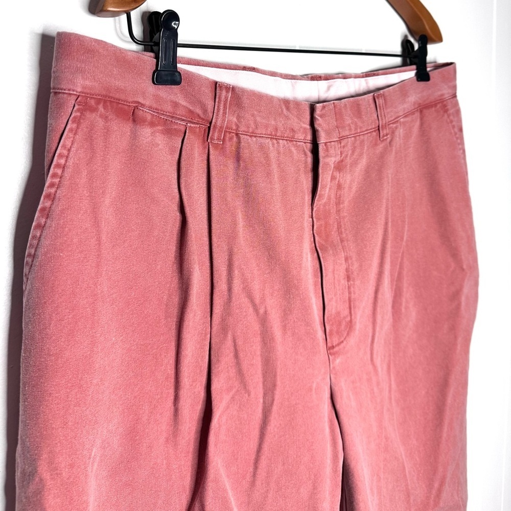 Vintage Great Point Pleated Pink Cotton Canvas Pants Trousers - Picture 6 of 11